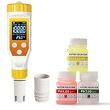 Fegtrtyoa Schwimmbadetester 7 in 1 Wasserqualitätstester IP67 Wasserdicht für Aquakultur Spa PH/EC...