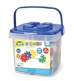 Lena 35820 Rondi 25 Eimer Konstruktionsspielzeug ab 3 Jahren - 550 x Steckbausteine, Kinder Bauset...