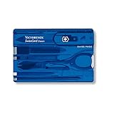 Victorinox, Taschenwerkzeug, Swiss Card Classic, blau transparent (10, Funktionen, Spitzklinge,...