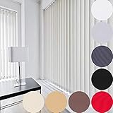 KSHANDEL24 LAMELLENVORHANG SCHIEBEVORHANG FERTIGES KOMPLETTSYSTEM, Trimmbare Breite, aus Aluminium,...