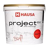 HAUSA ProjectEx Wandfarbe Latex 10l Matt Weiß, Latexfarbe, Innenfarbe, Antischimmelfarbe,...