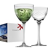 Fioance Martini Gläser Nick and Nora 2er Set | Gravierte Cocktailgläser mit feiner Optik | Ideal...
