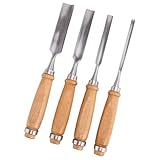 4 Teilige Tischlermeißel Set Robuste Legierungsstahlkanten Werkzeug Holzschnitzmeißel Für...