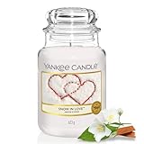 Yankee Candle Duftkerze im Glas (groß) | Snow In Love | Kerze mit langer Brenndauer bis zu 150...