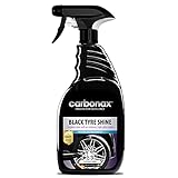 carbonax Black TYRE Shine Spray 720 ml | Reifenglanz, Gummipflege, Langlebiges und Hochglänzendes...