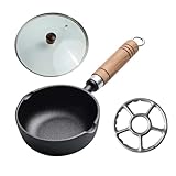 Ölgefüllte Mini-Pfanne aus tiefem Gusseisen, für 11 x 4 cm, 13 x 5 cm, Metalltiefguss, geeignet...