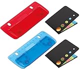 Set 2 Taschenlocher Mini Locher zum Einheften, mit Haftnotizen, für 8 cm Lochung mit 12 cm Skala,...