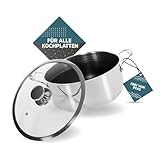 Sobczyk Topf | Hybrid Kochtopf 24 cm | Topfset Induktion | Kochtopf Set Deckel Im Paket Enthalten |...