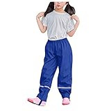 Regenhosen Baumwolle solide im freien kleine Business Hose Damen Schwarz Gerades Bein (Blue, M)