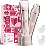 RAXMETRY Gesichtshaarentferner für Frauen, 2-In-1 Elektrischer Rasierer Damen, Intimrasierer für...