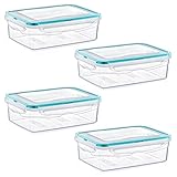 astor24 Premium 4er Set Frischhaltedosen- Mealprep -1400ml - 100% luftdicht und auslaufsicher -...