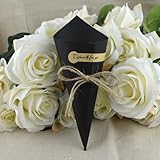 RUIYWEN 50 Stück Karten Hochzeit Schwarz