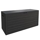 Deuba® XXL Auflagenbox 280L UV-beständig Wetterfest Deckel Abschliessbar Garten Balkon 120x46x57cm...