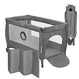 Lionelo Stefi Plus 2-in-1 Reisebett und Laufstall bis 15 kg Babybett Kinderreisebett mit Matratze...
