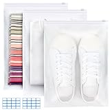 Zip Beutel Groß Wiederverwendbar 30 Stück 40x30cm Zipper Beutel Reisetasche wasserdichte Gefrostet...