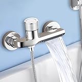 Duschthermostat Duscharmatur, Mischbatterie Dusche mit Sicherheitstaste, Wasserfall...
