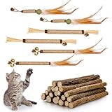 Halinuia Katzenminze Stick 21 Stück Matatabi Stick Katze Kaustangen Katzenminze Ameizpet...