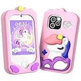 CHAKEYAKE Kinderkamera,Kinder Handy Smartphone Lernspielzeug,Kinder Kamera mit Dual Kamera 2.8'...