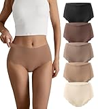 SHARICCA Nahtlos Slips Unterwäsche Damen Hohe Taille Bequeme Seamless Hipster Slips No Show...