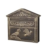 Vintage-Briefkasten aus Metall, Sicherer Postkasten mit Schloss Und Schlüssel, Geeignet für an Der...