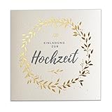 Art Nuvo SATZ 20 St. 135x135mm HOCHZEITSEINLADUNGEN MIT GEDRUCKTEN EINLAGEN UND UMSCHLÄGEN FÜR...