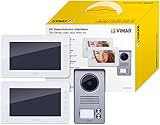 VIMAR K40911 Videosprechenalagen-Set enthält Freisprech-Videohaustelefon LCD 7in, 2-Taste...