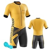 Triathlon Anzug Herren - Einteiliges Radtrikot - Trisuit Einteiler – Triathlonanzug - Triathlon...