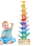 Amesor Holz Musik Baum | Blätterbaum Baby Kugelbahn Mit Musik - Holzspielzeug Frühförderung...