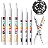 Honosen 6 Stück Reifenstift Weis Wasserfest, 1mm & 3mm Wasserfest Acrylstifte, Marker Stifte für...