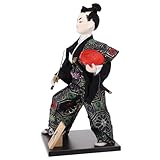 WOONEKY Traditionelle Japanische Samurai Puppe Handgefertigte Dekoration für Wohnzimmer und Büro...