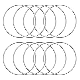 KALIONE Metallringe zum Basteln 10 Stück 12cm Silber Metallringe Metall Ringe Deko für...