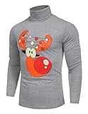 COOFANDY Herren Weihnachtspullover 3D Druck Weihnachts Pullover Norwegerpullover Christmas Sweater...