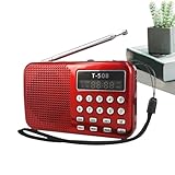 Am FM-Radio, tragbar, MP3-Musik-Player, Lautsprecher mit LED-Display für Musik, Büro, Reisen und...