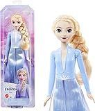 Disney Prinzessin Elsa Puppe, Die Eiskönigin Puppe im Reiseoutfit, kämmbare blonde Haare,...