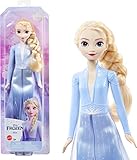 Disney Prinzessin Elsa Puppe, Die Eiskönigin Puppe im Reiseoutfit, kämmbare blonde Haare,...