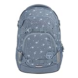 coocazoo Schulrucksack Mate „Bloomy Daisy”, hellgrau, ergonomischer & anpassbarer Tornister,...