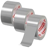 3 Rolle Panzertape, 48mm x 54m Panzerband 210μ Stark Reparaturband Duct Tape Gewebeband Wasserfest...