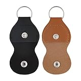 SAVITA 2pcs Gitarren Plektren Schlüsselanhänger Halter, PU-Leder-Gitarren-Plektrum-Halter...