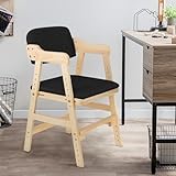 Hochstuhl,höhenverstellbarer Holzhochstuhl für kinder von 2-12 Jahren Buchenholz...