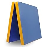 Klappbare Turnmatte - versch. Farben & Größen - RG: 22 kg/m³ (200 x 100 x 8 cm, Blau-Gelb)