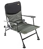 NECO Carp Angelstuhl – klappbarer Karpfenstuhl mit Verstellbarer Rückenlehne, Stahlrahmen,...