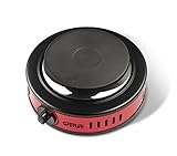 G3 Ferrari G10157 Tragbare elektrische Kochplatte, 500 W, Temperaturregelung, Gusseisenplatte 11 cm,...