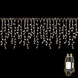 SALCAR LED Eisregen Lichterkette Außen, 200er Lichtervorhang Fenster 8m Weihnachten Beleuchtung (5m...