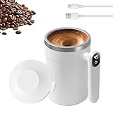 Hojalis Selbstrührende Tasse, 400ml Automatische Magnetische Rührkaffeetasse, Selbstrührende...