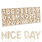 130 Stück Holzbuchstaben Klein 3cm Deko Buchstaben Holz Kleine Holzbuchstaben zum Basteln Buchstabe...