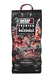Weber Premium Holzkohle (5kg Sack), für schnelle & heiße Glut, ideal zum scharfen Angrillen des...