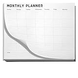 CDXHOME Monatsplaner-Notizblock, undatiert, 52 Blatt, Schreibtischkalender, A4 (20,3 x 27,9 cm),...