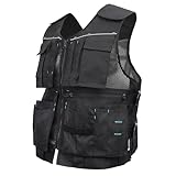 Högert Technik - HELWIG Werkzeugweste Schwarz Uni | Gewebe 100% OXFORD 600D Polyester |...