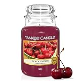 Yankee Candle Duftkerze im Glas (groß) | Black Cherry | Kerze mit langer Brenndauer bis zu 150...