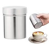 Puderzuckerstreuer mit Deckel, Puderzuckermühle, Kakaostreuer Cappuccino, kakaostreuer für...